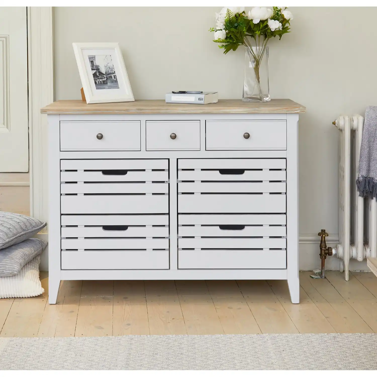 Urban Chic Grey Painted Sideboard Cupboard