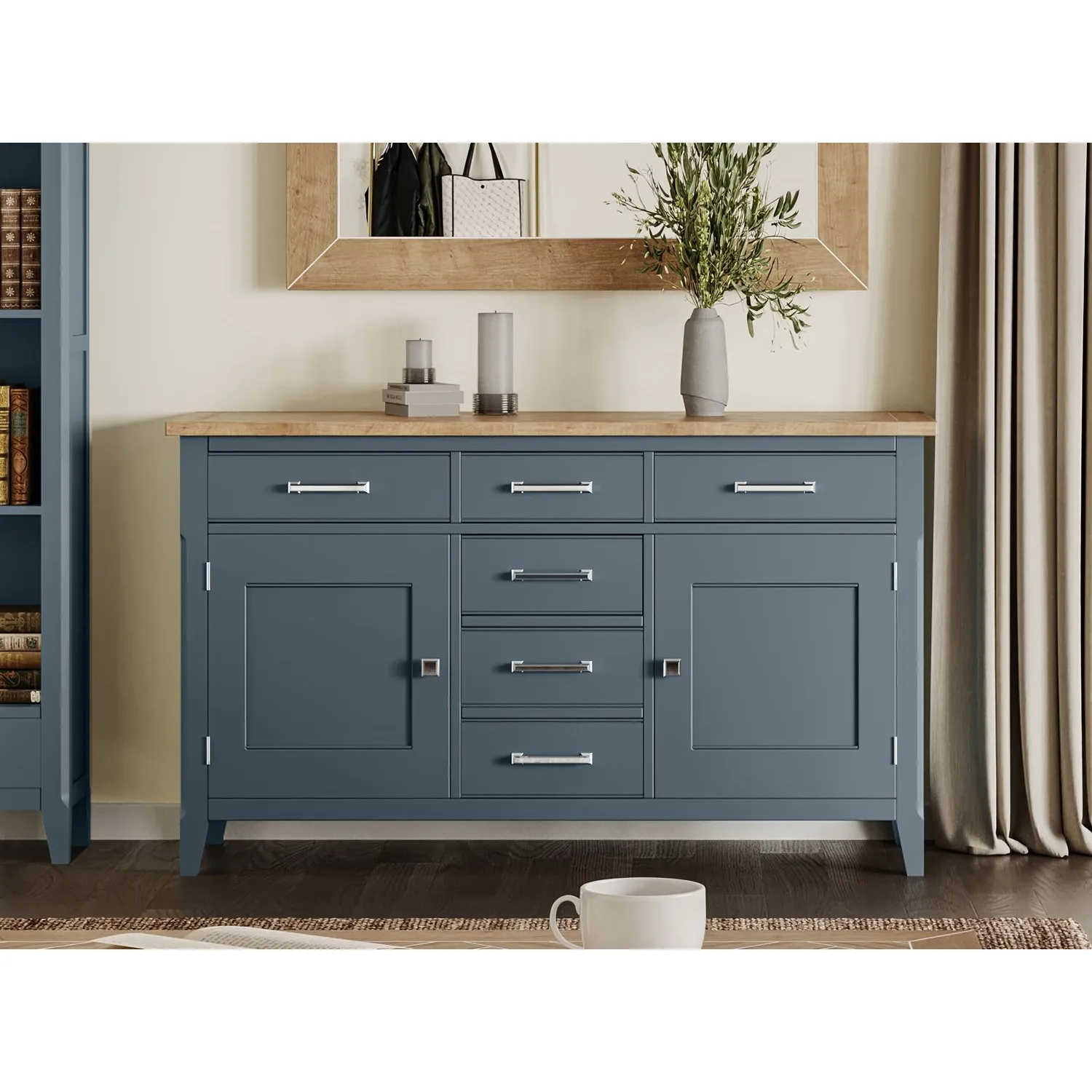 Signature Blue Large Sideboard