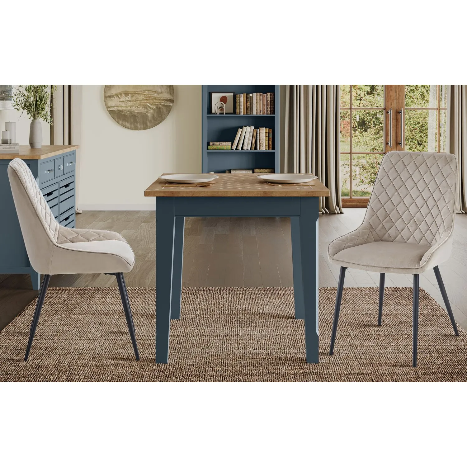 Signature Blue Square Dining Table