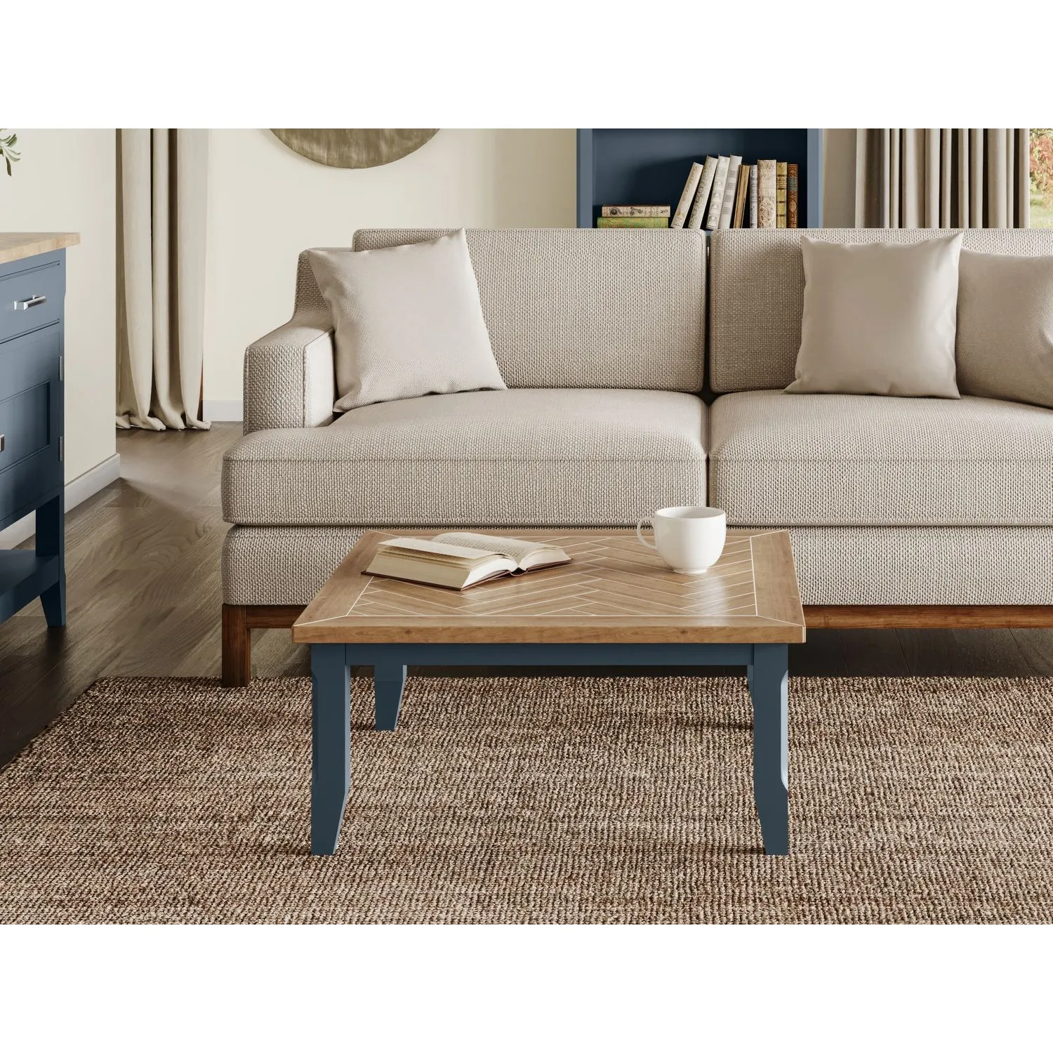 Signature Blue Square Open Coffee Table