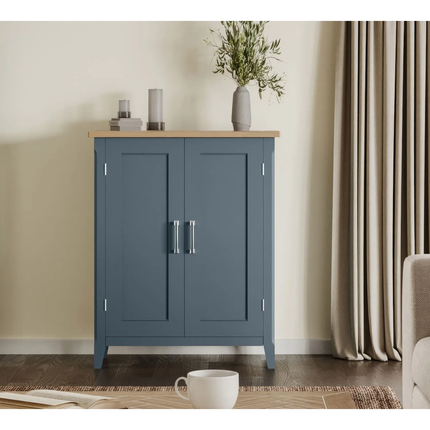 Signature Blue Shoe Storage Cupboard