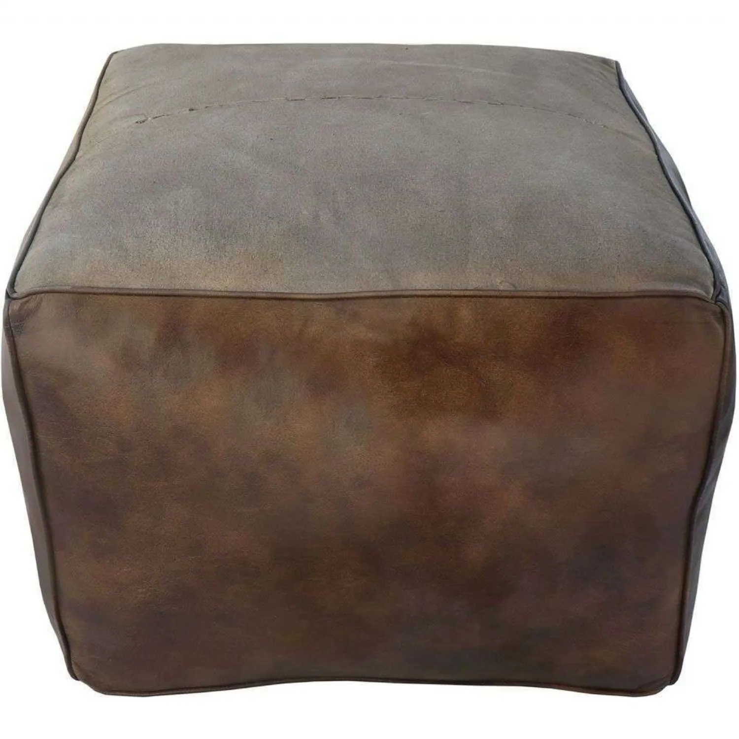 The Chair Collection Leather Pouf