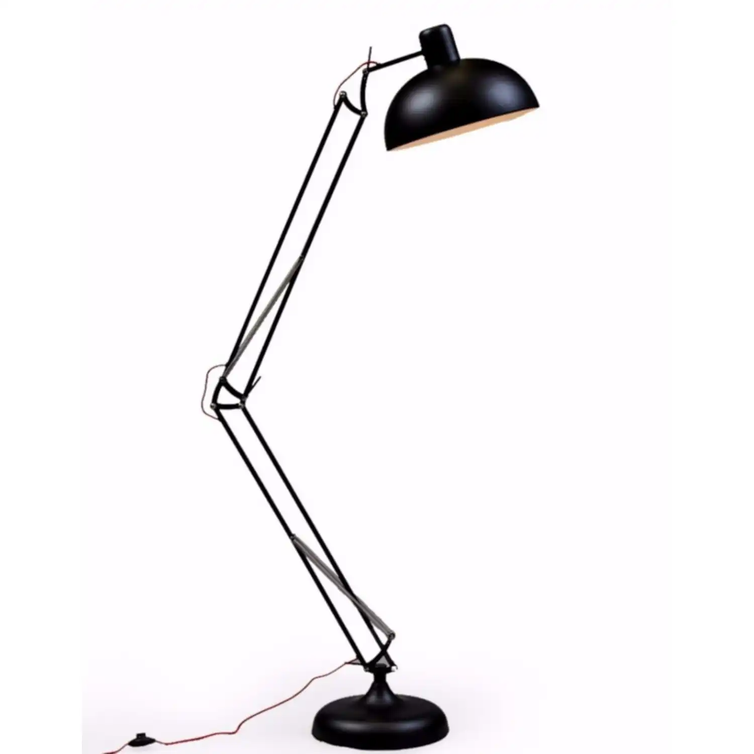 Black Large Desk Style Adjustable Floor Lamp