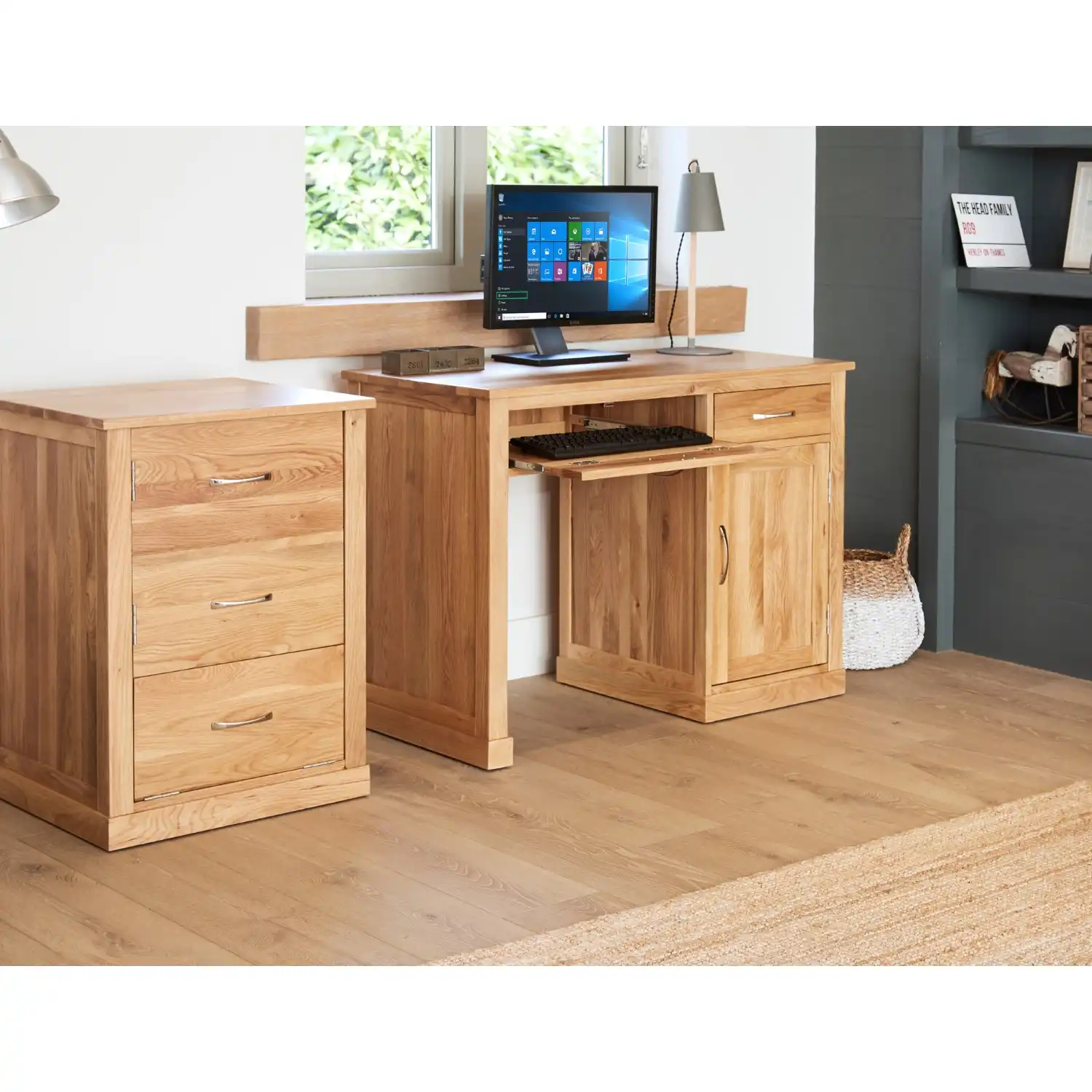 Light oak deals computer desk