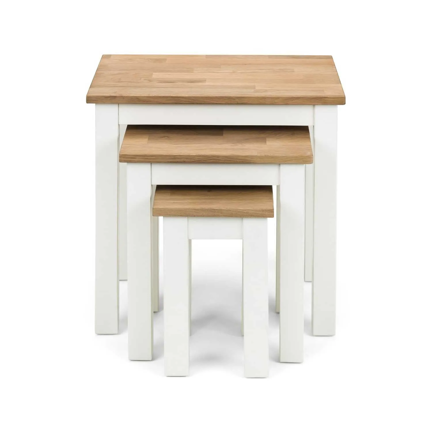 Coxmoor Nest Of 3 Tables Ivory And Oak