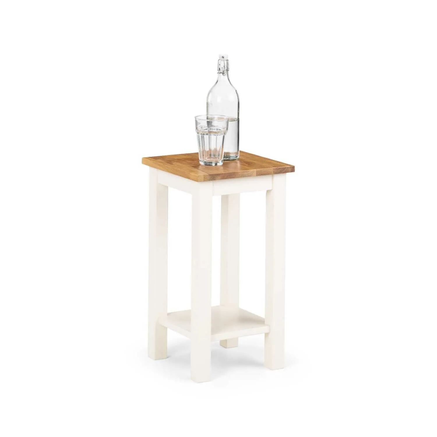 COXMOOR TALL NARROW SIDE TABLE IVORY AND OAK