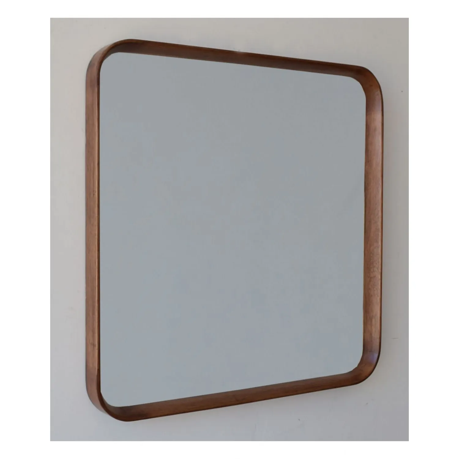 Extra Large Square Oak Wood Framed Dovetail Wall Mirror