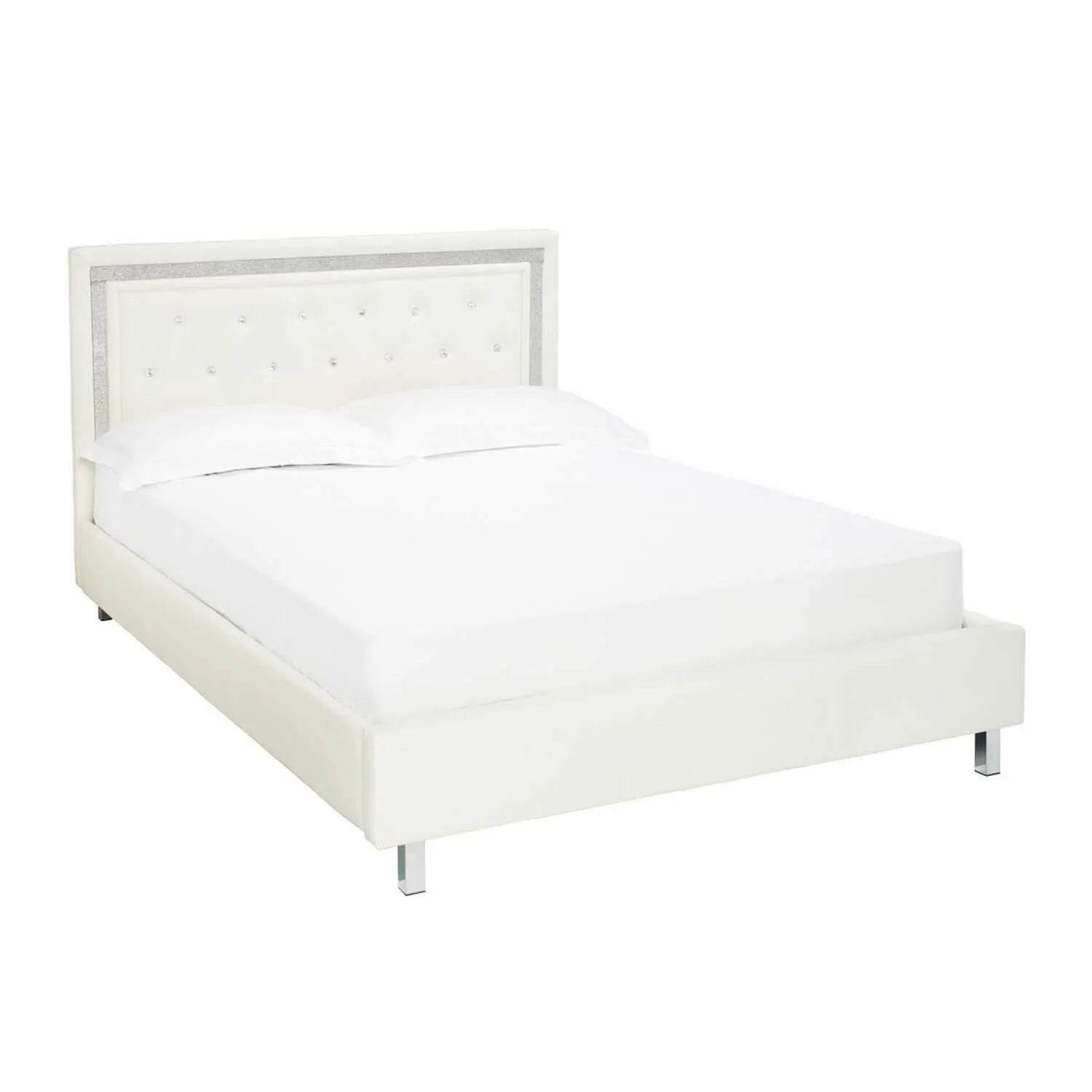 Crystalle 5.0 Kingsize Bed White