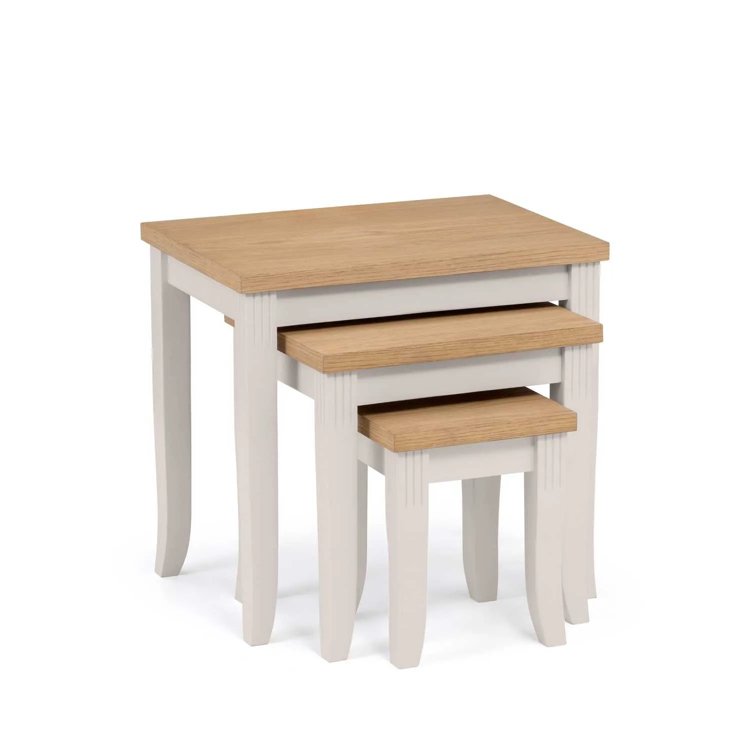 Davenport Oak Elephant Grey Nest Of Tables