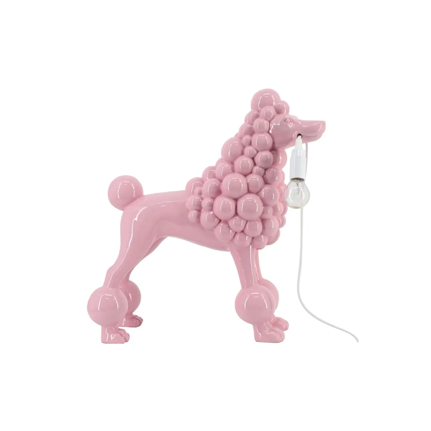 Standing Pink Poodle Lamp