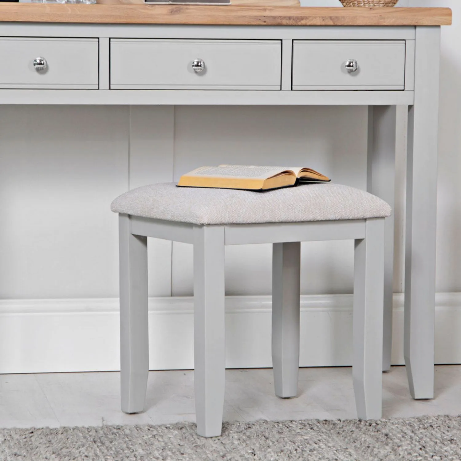 EA Bedroom Grey Stool