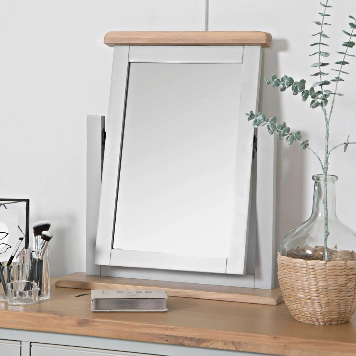 EA Bedroom Grey Trinket Mirror