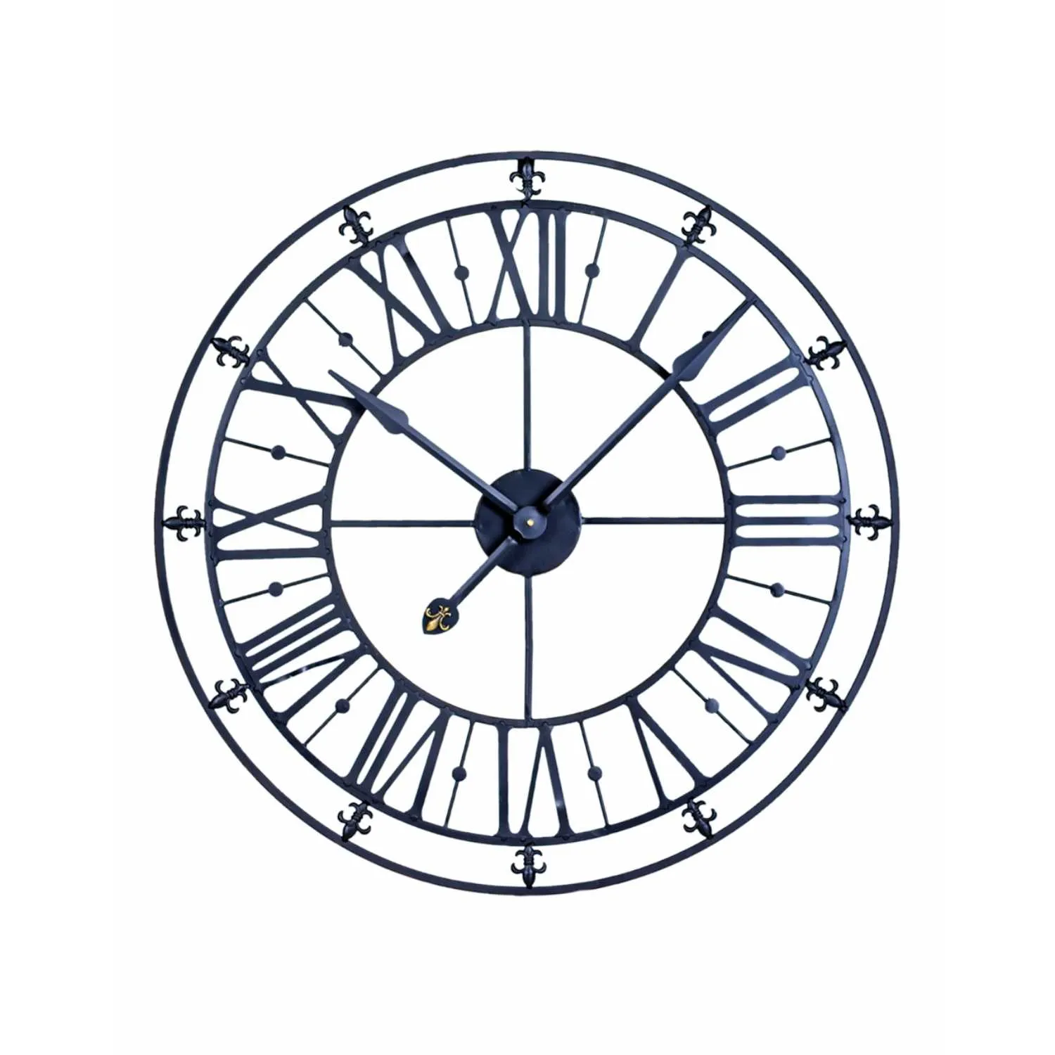 Black Iron Skeleton Wall Clock