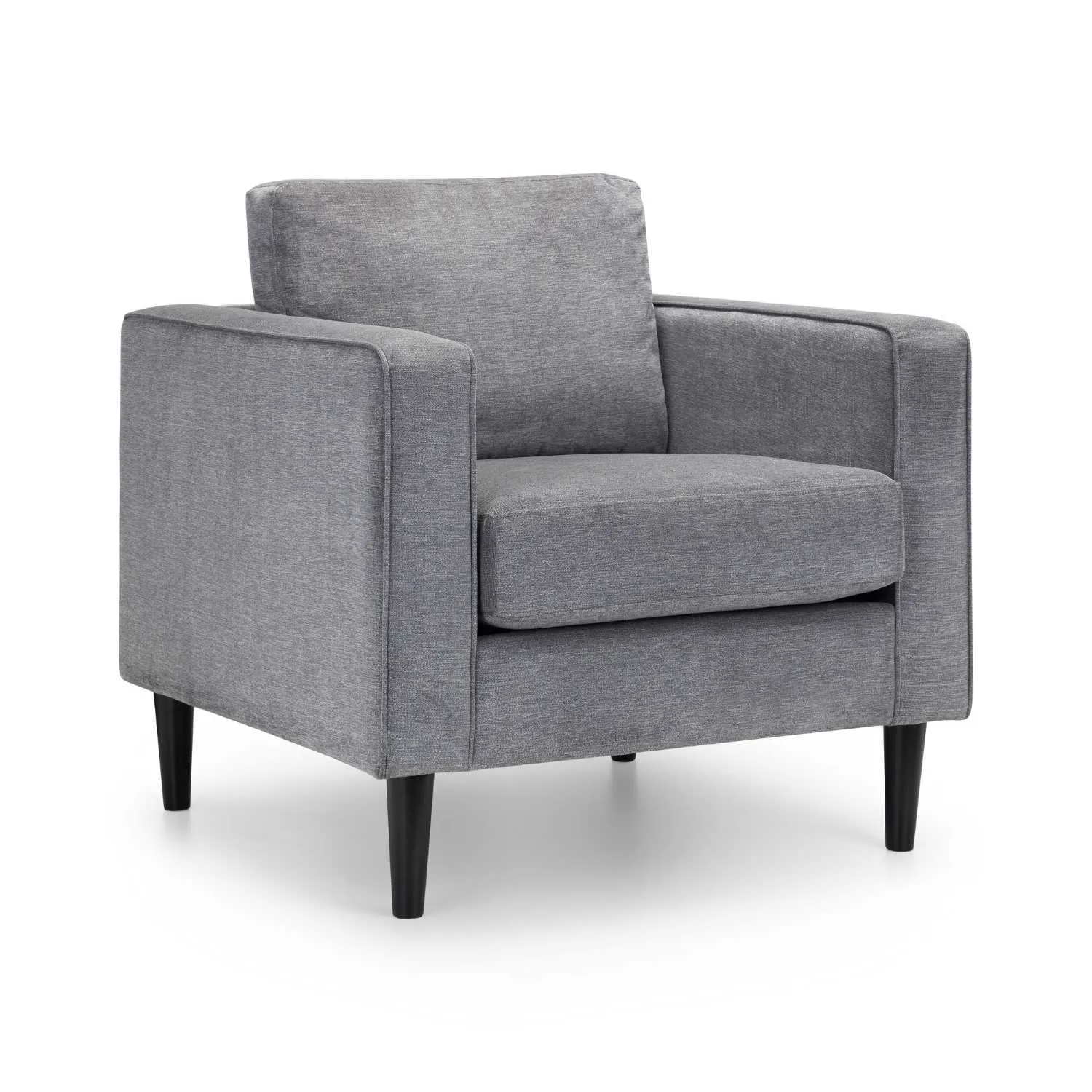 Hayward Chair Dark Grey Chenille Fabric