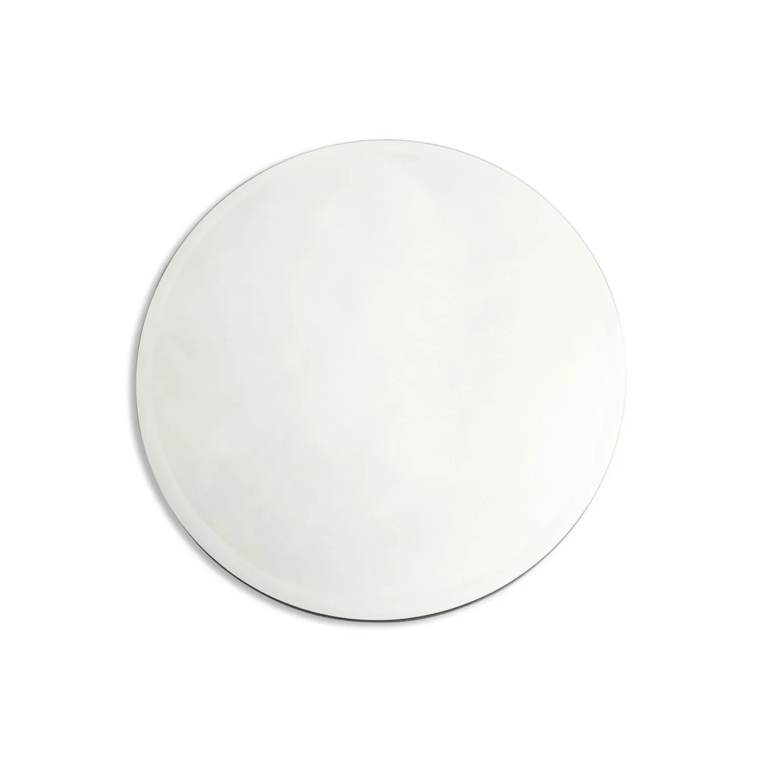 Round Large Plain Mirror With Bevel Edge