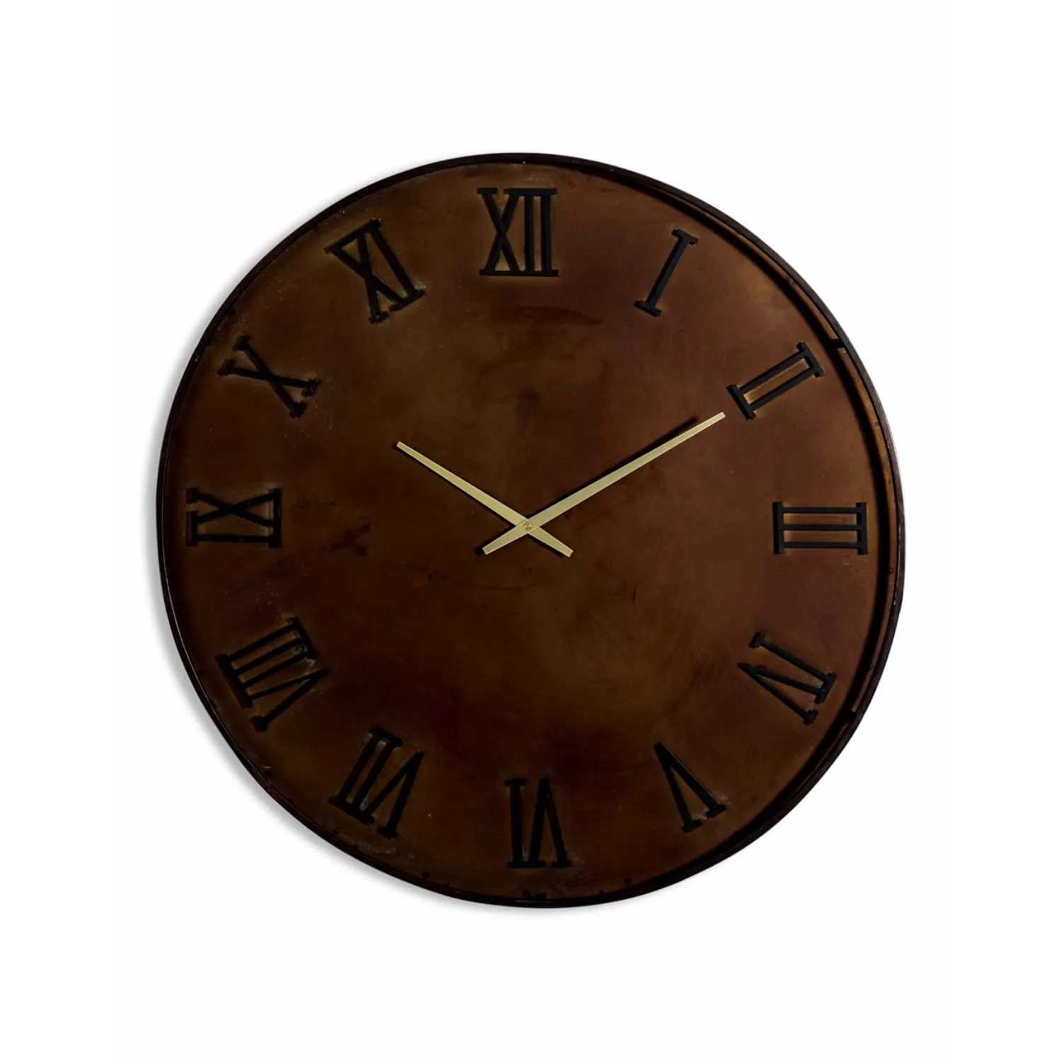 Antiqued Iron Industrial Wall Clock