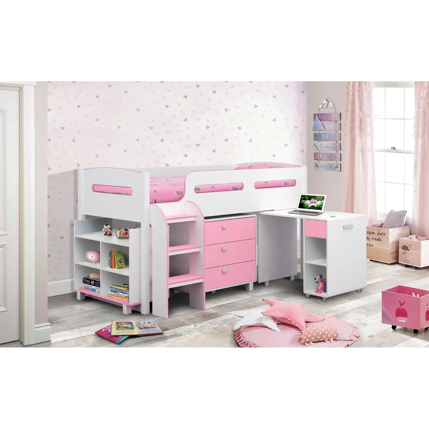 Kimbo Pink Cabin Bed