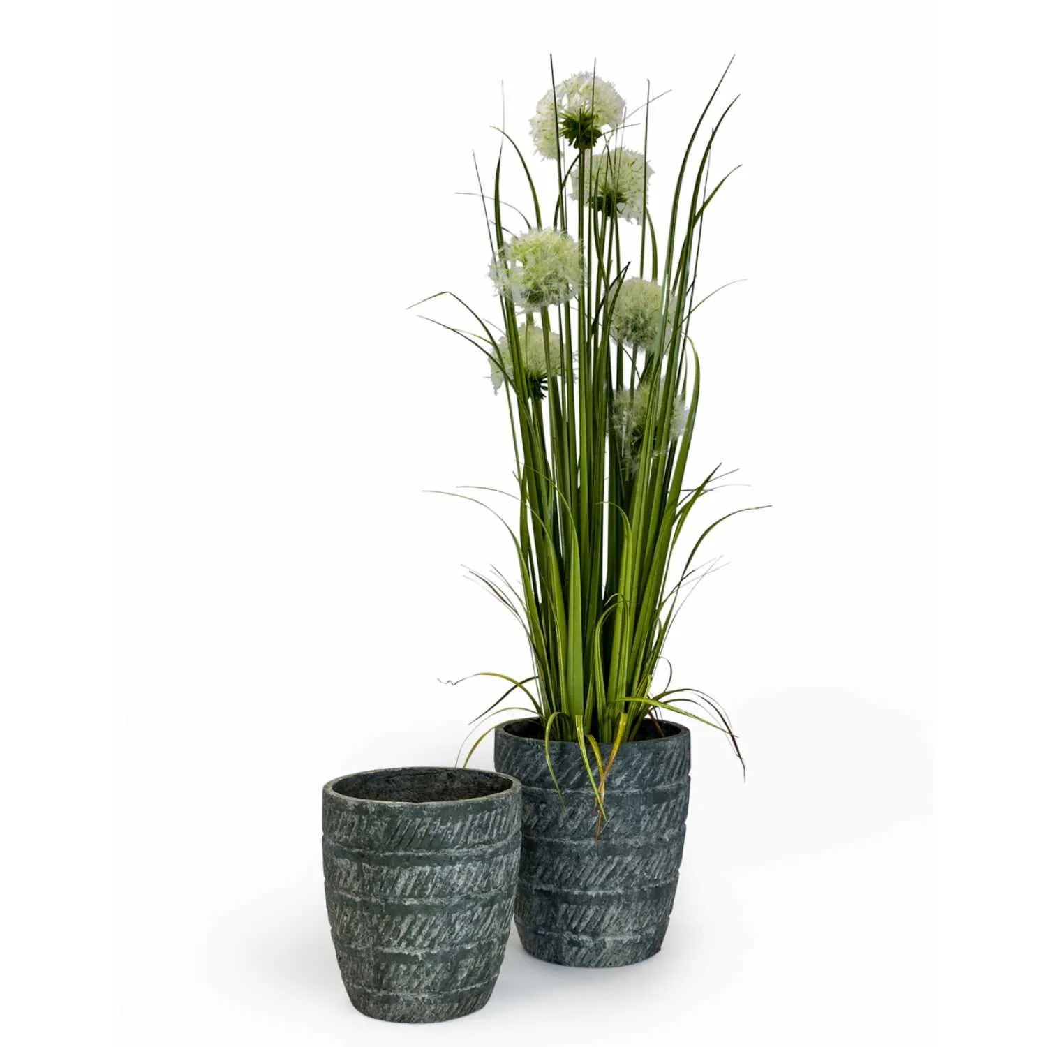 Antiqued Stone Effect Eco S 2 Garden Planters