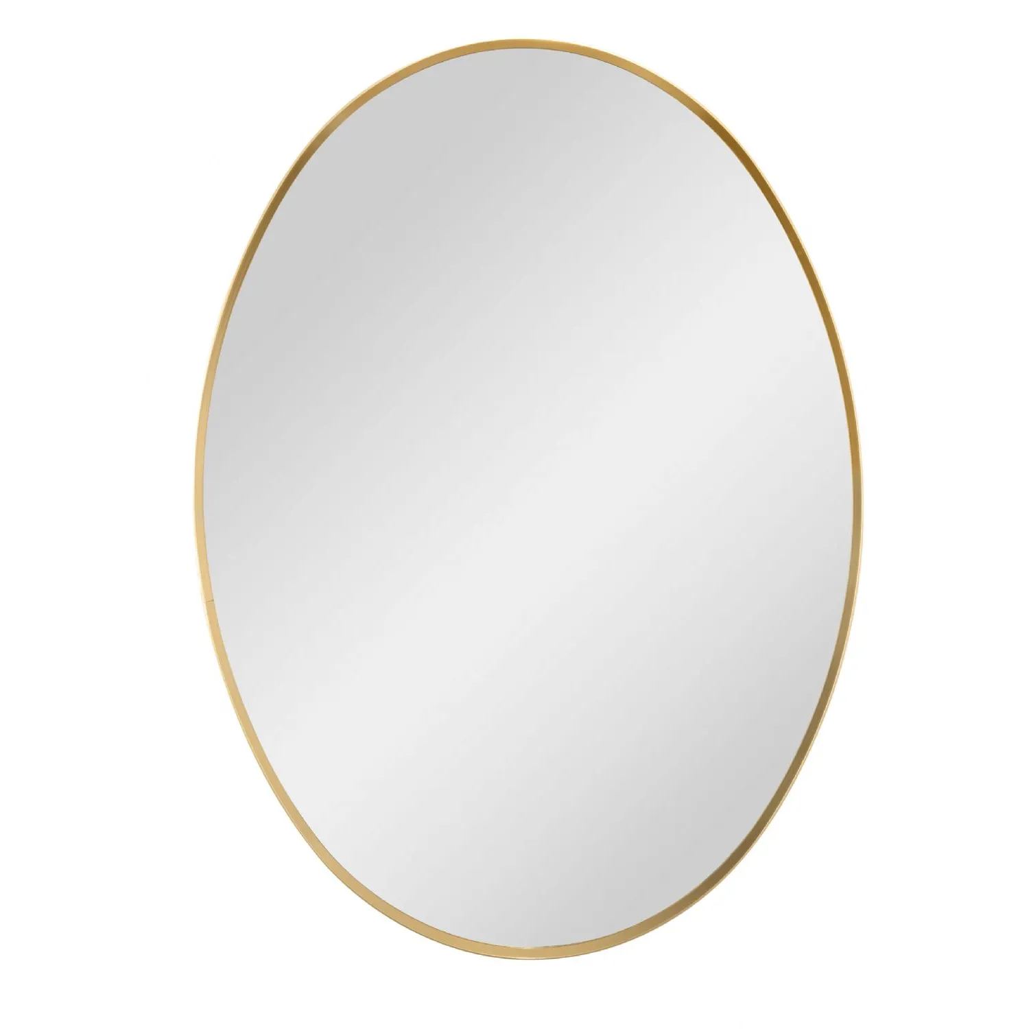 Extra Large Oval Gold Metal Flare Framed Broadway Wall Mirror