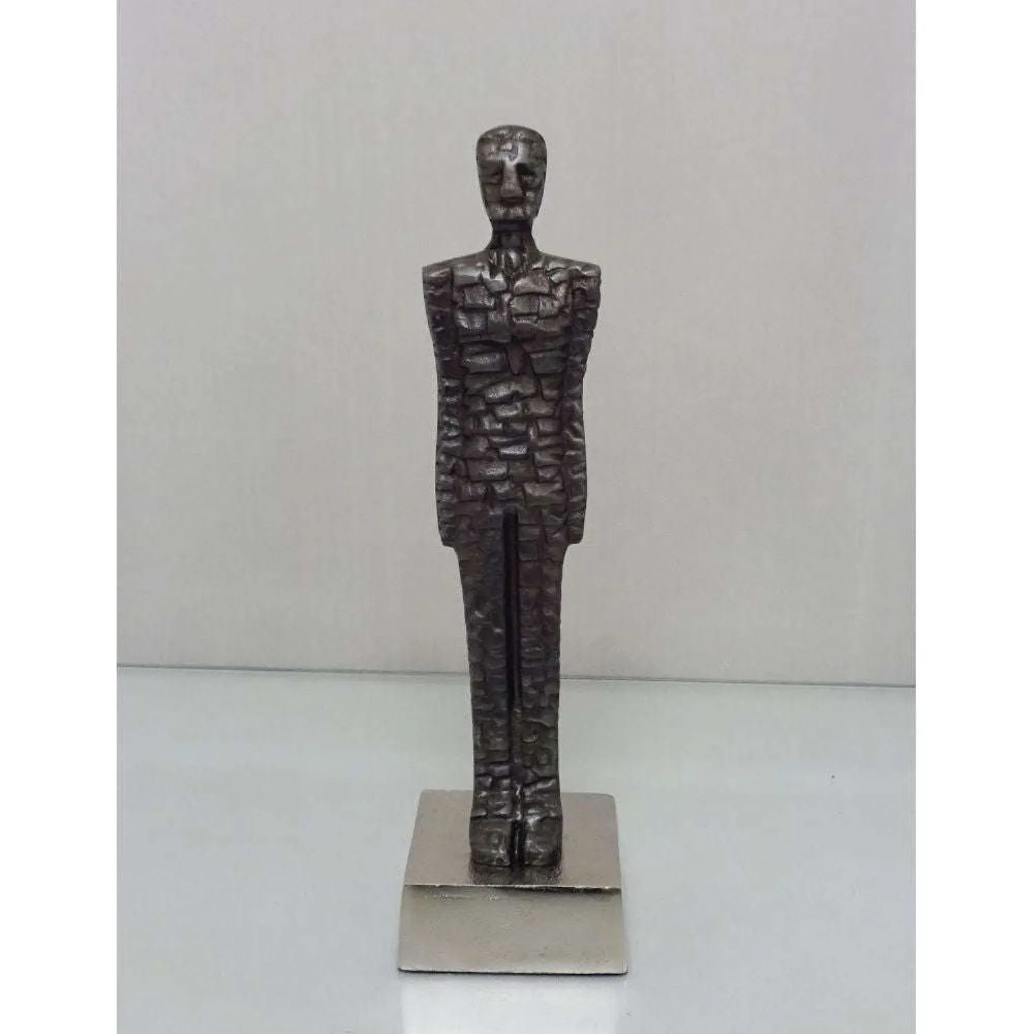 Mint Homeware Small Standing Man Sculpture Grey Nickel