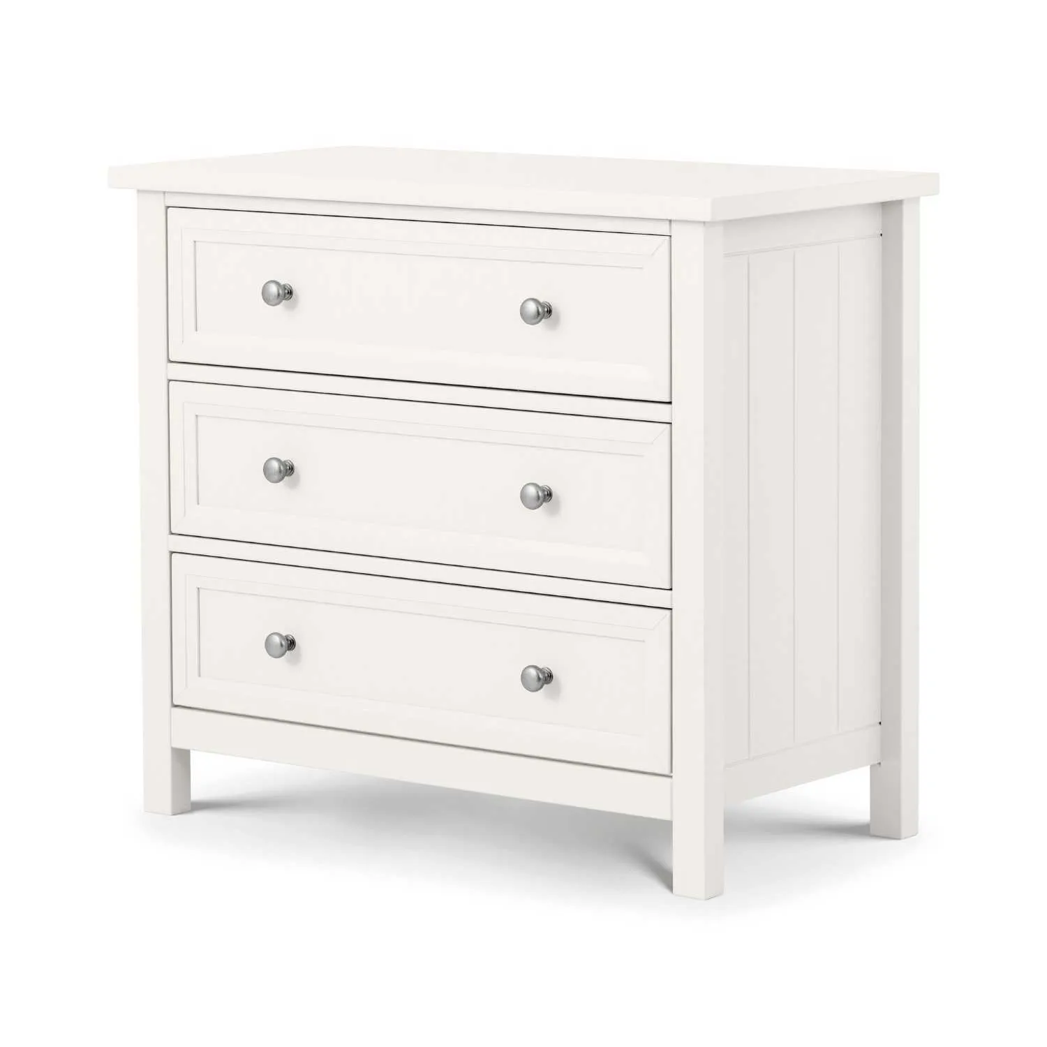 Maine 3 Drawer Chest Surf White