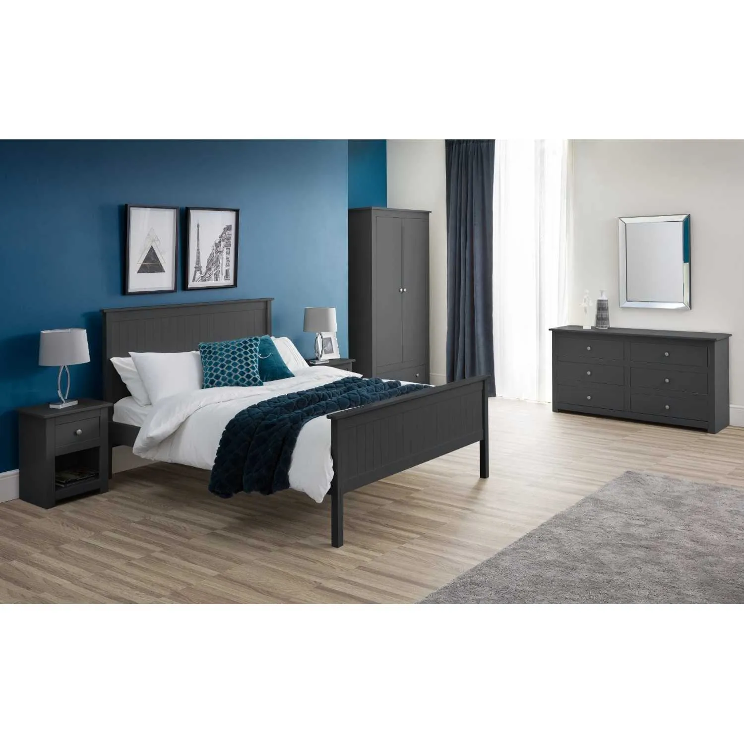 Maine 135cm Bed Anthracite