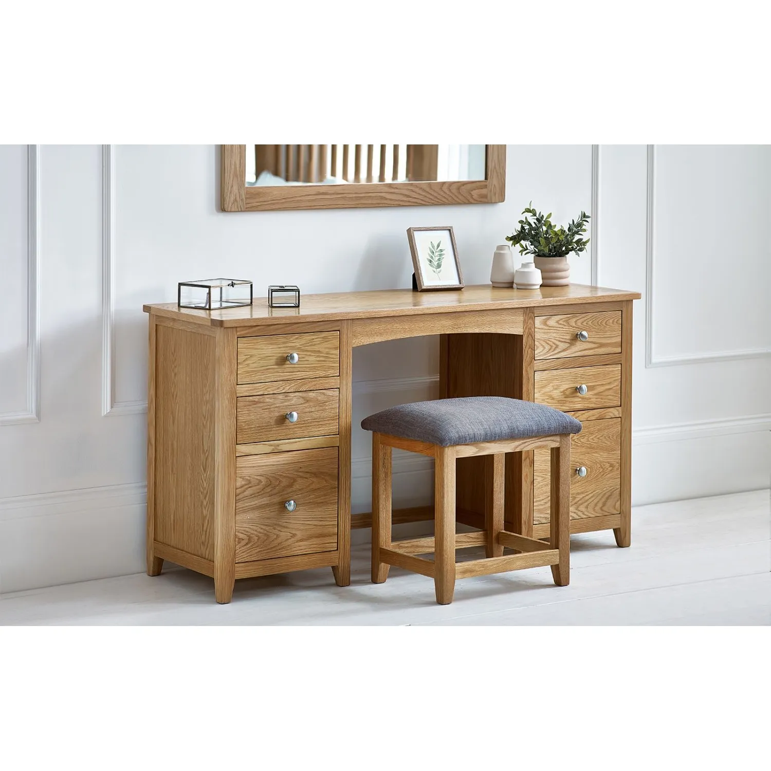 Mallory Twin Pedestal Dressing Table Plus Stool Set Fsc Mix (Int Coc 002320)