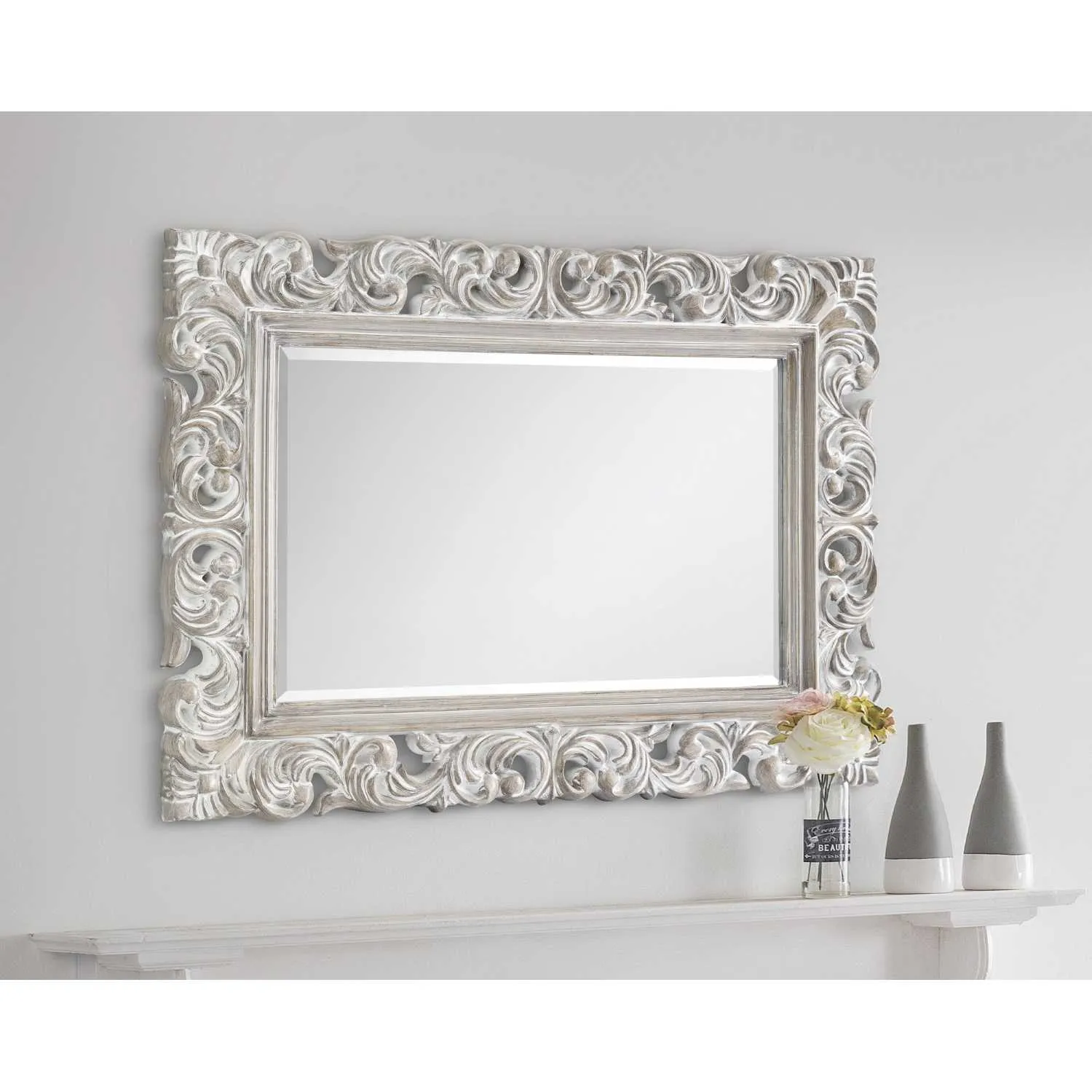 Baroque Distressed Wall Mirror