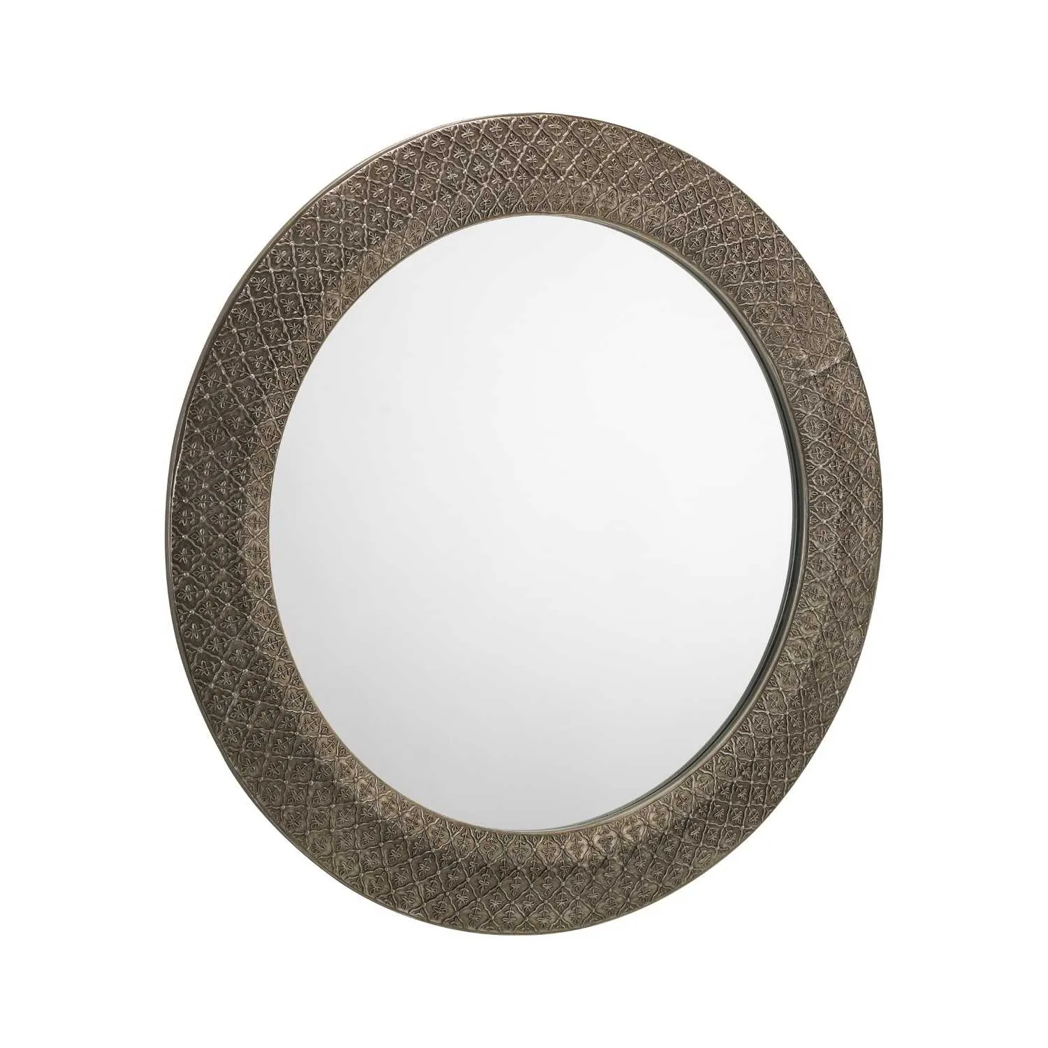 Cadence Large Round Pewter Wall Mirror