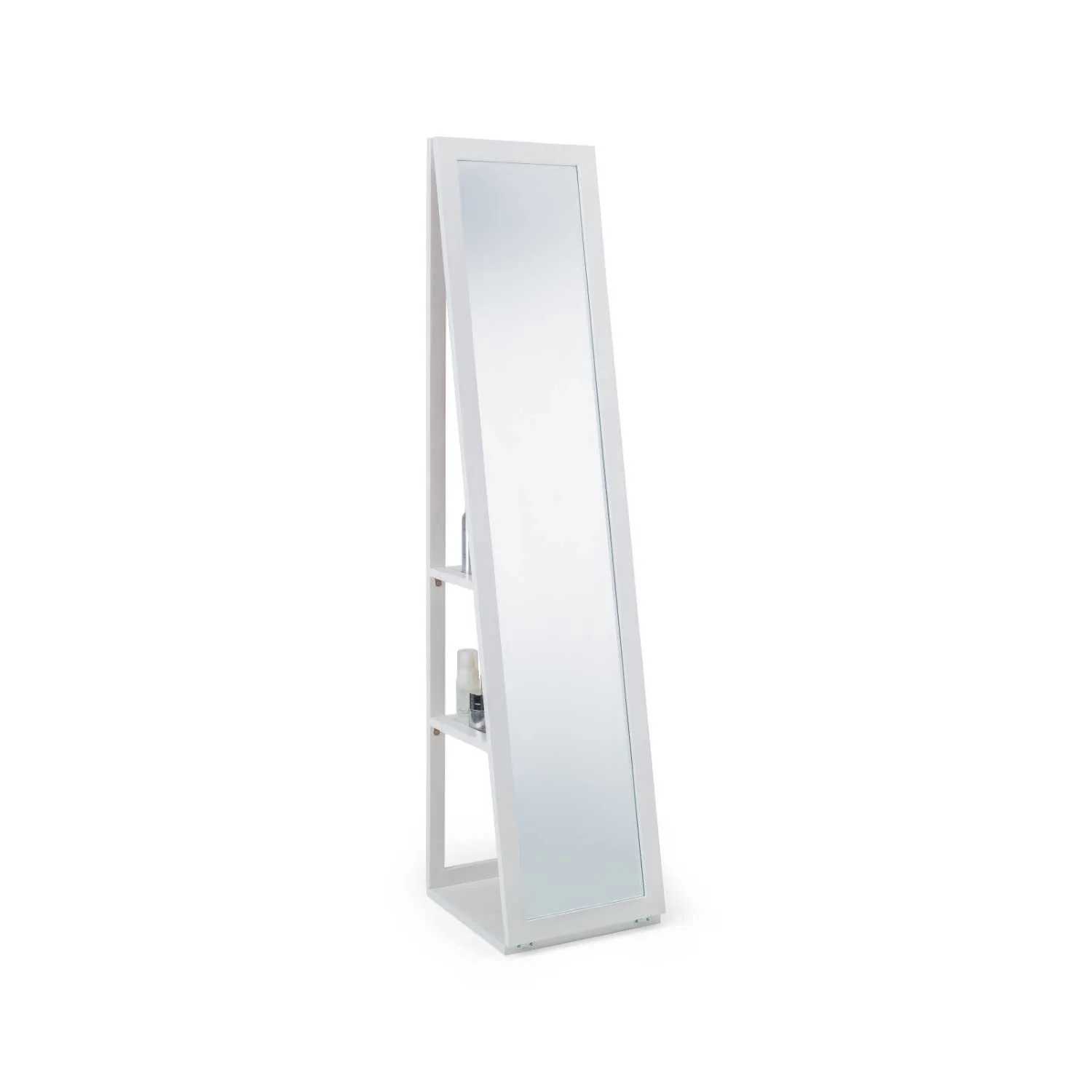 Fresco White Storage Mirror