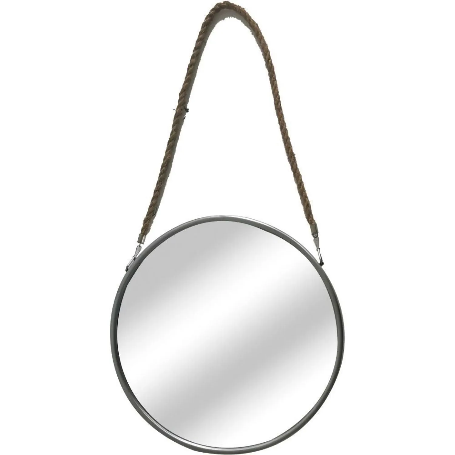 Mirror Collection Silver Mirror with Rope Hanging Strap