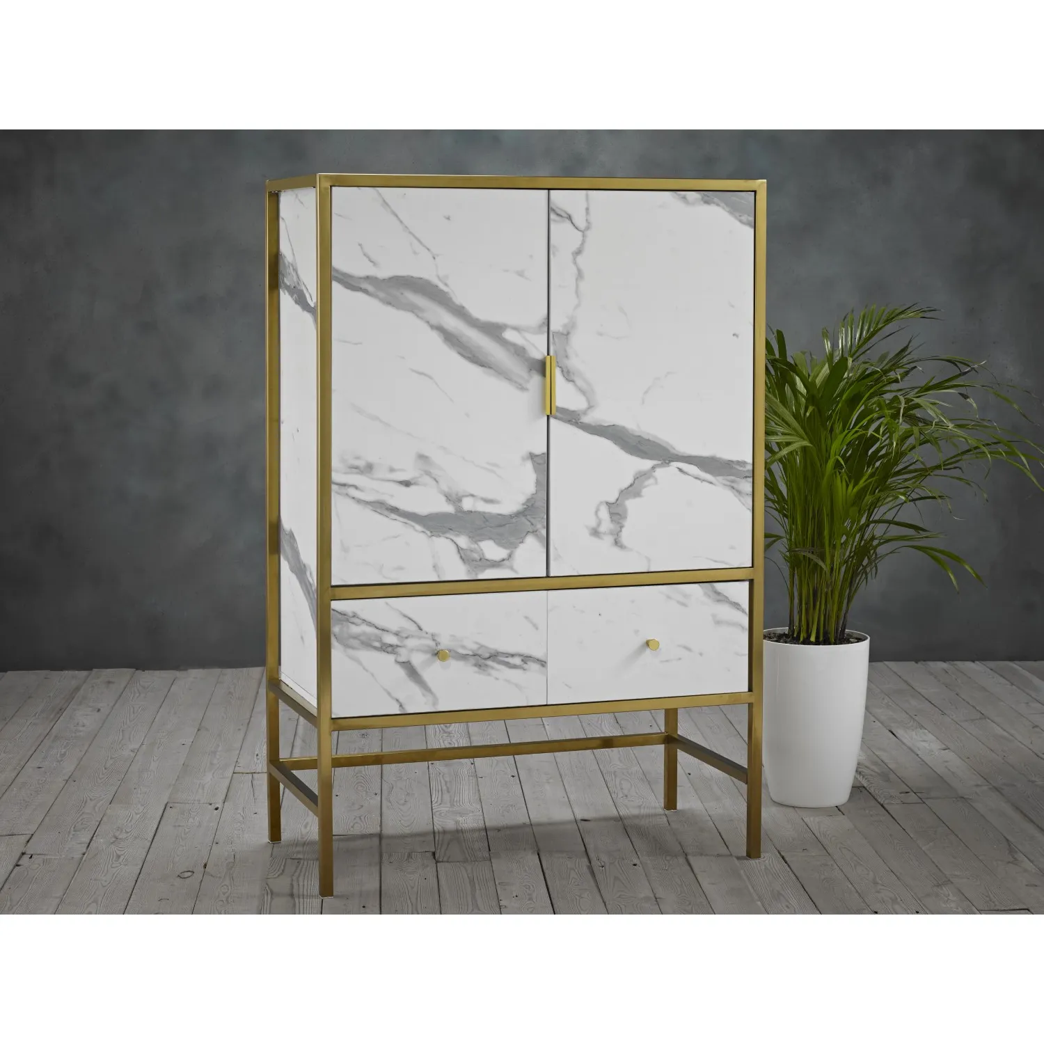 Monaco Drinks Cabinet White