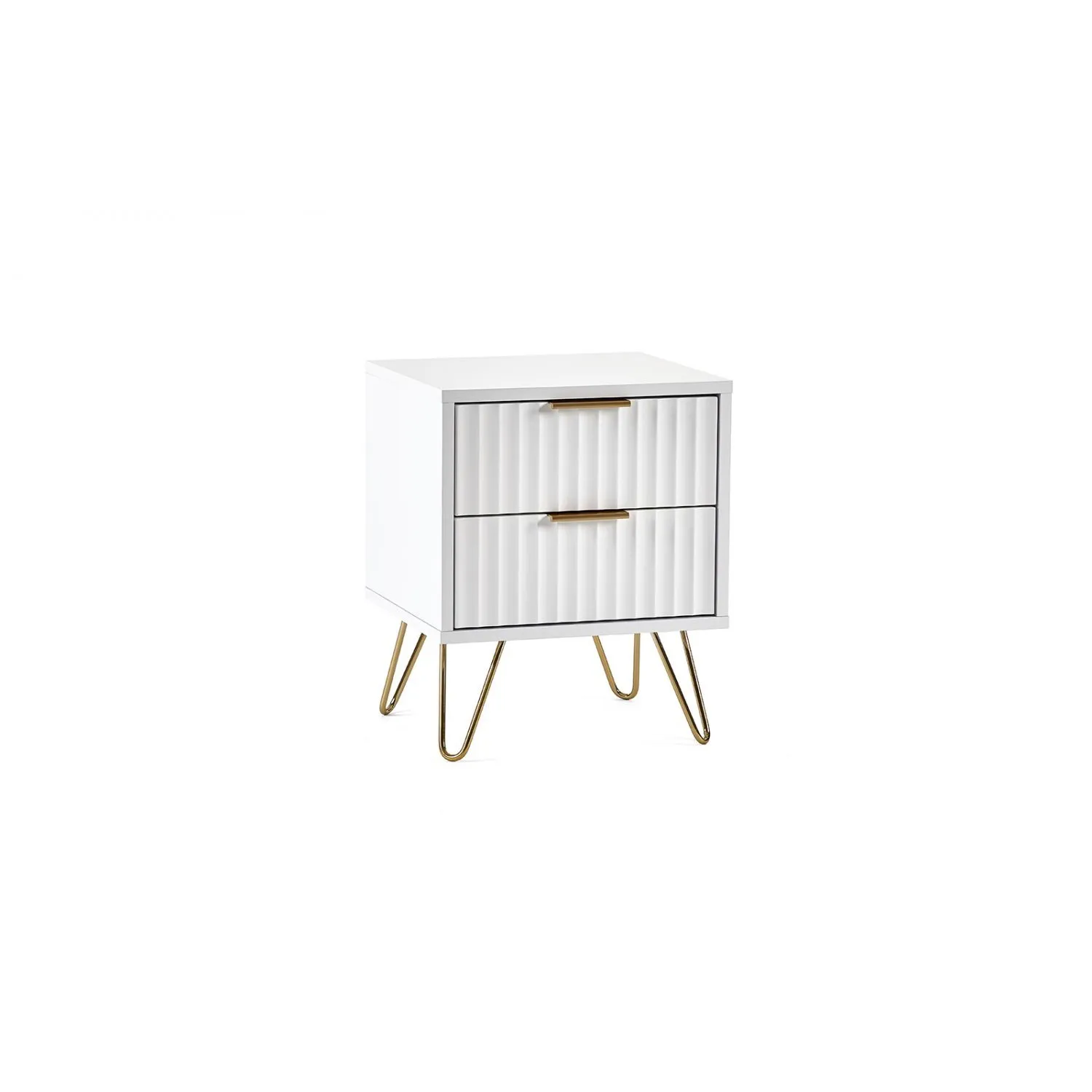 Murano 2 Drawer Bedside Matt White