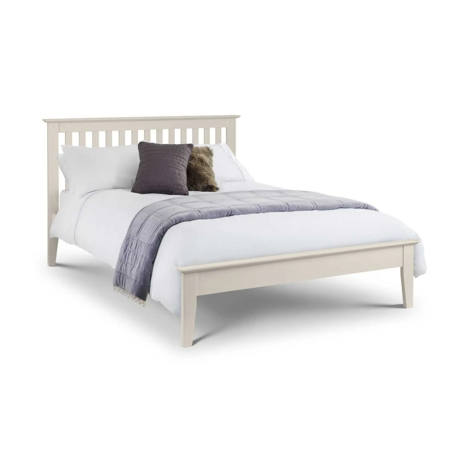 Salerno Shaker Bed 135cm Ivory