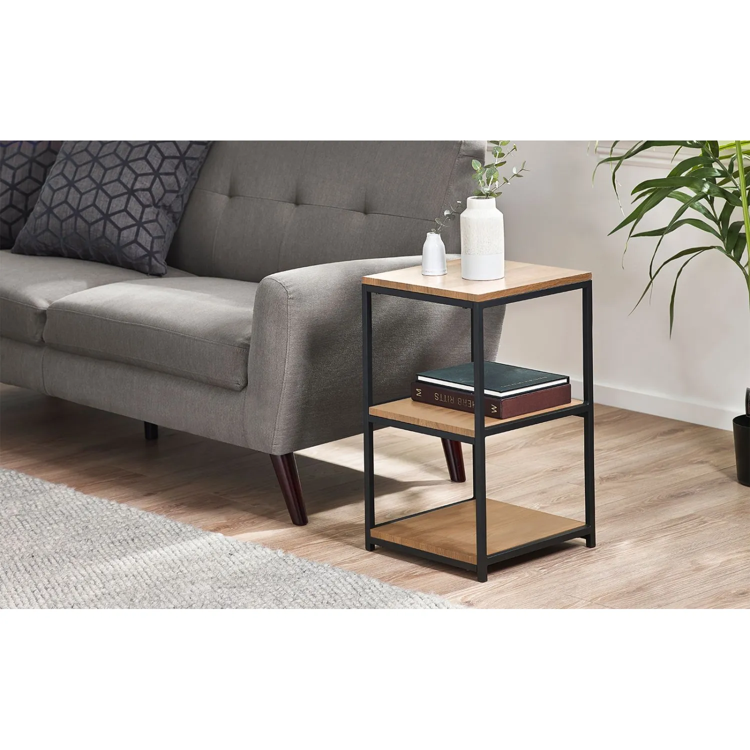 Tribeca Tall Narrow Side Table Sonoma Oak